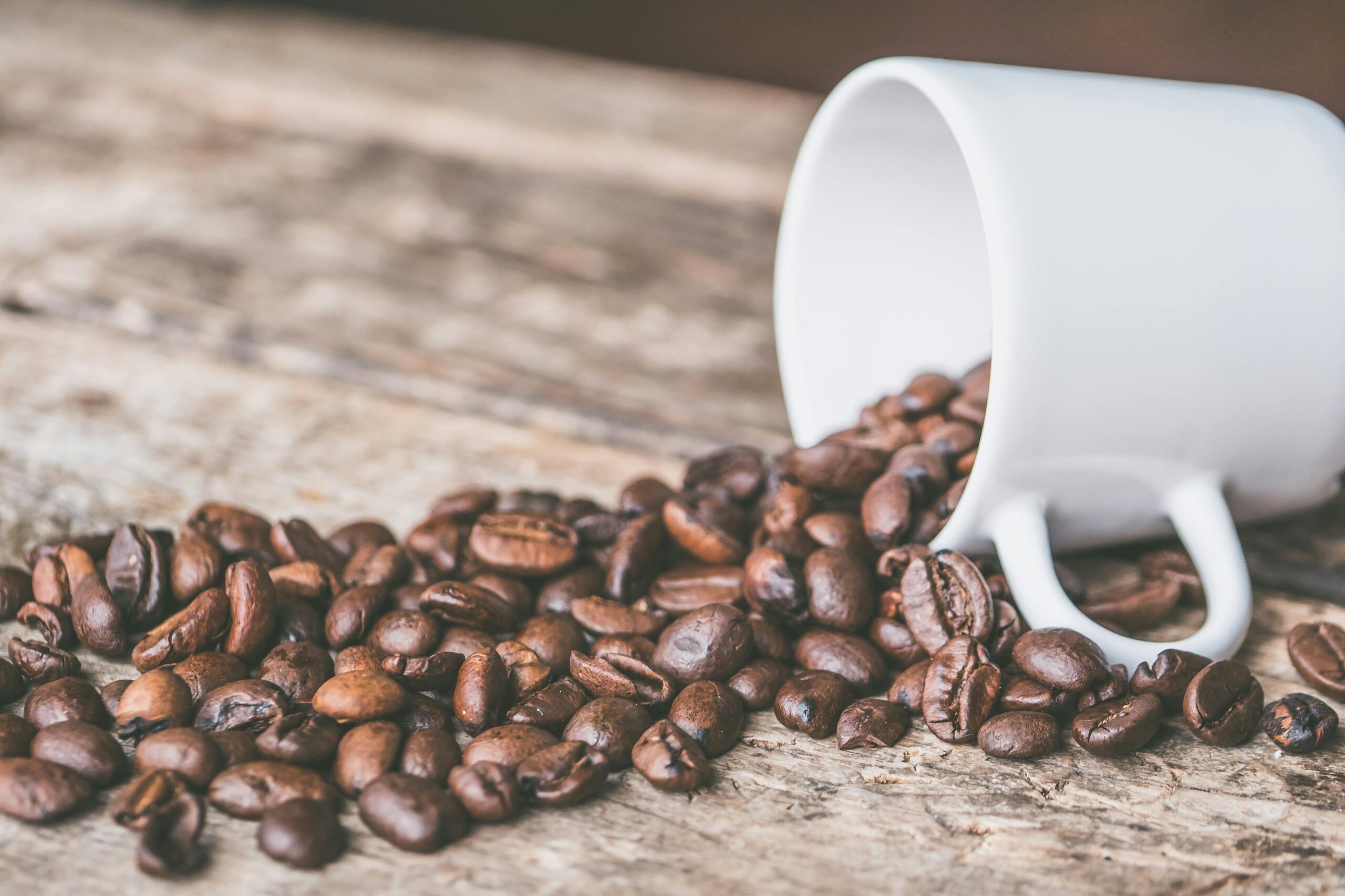 Close-up of roasted coffee beans highlighting natural antioxidants