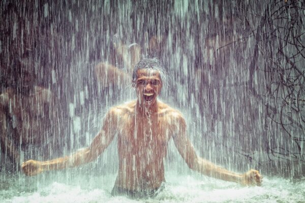 man, waterfalls, bathe, bathing, falls, strong, water, black man, under the rain, rain, raining, rainfall, happy man, nature, fresh, splash, showering, rain, rain, rain, rain, rain